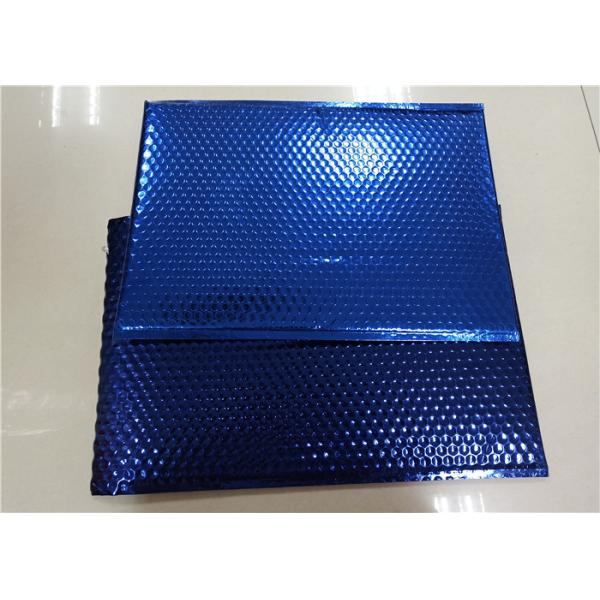 Water Resistant Metallic Bubble Mailers Blue Padded Envelopes 8.5"X14.5" #3
