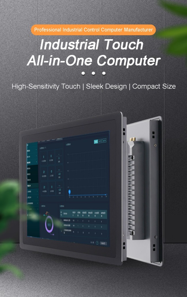 21.5 Inch LCD Industrial Monitor Ip65 Panel Wall Mount Embedded Capacitive Touch Screen Display Industrial Panel Pc