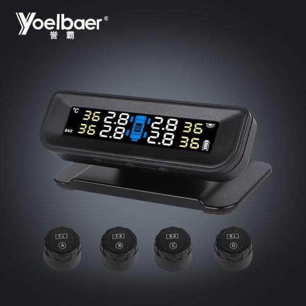 Quality Wireless Tire Gauge TPMS Monitoring System / Solar Power TPMS Tire Pressure Sensor System for sale