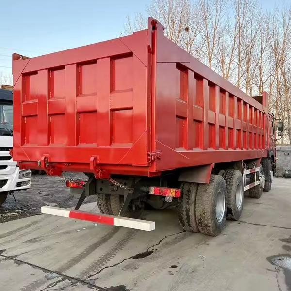 50 Ton 12 Wheels Sinotruk Dump Truck Used Howo 371 375 420 HP Tipper Truck 8X4 Red