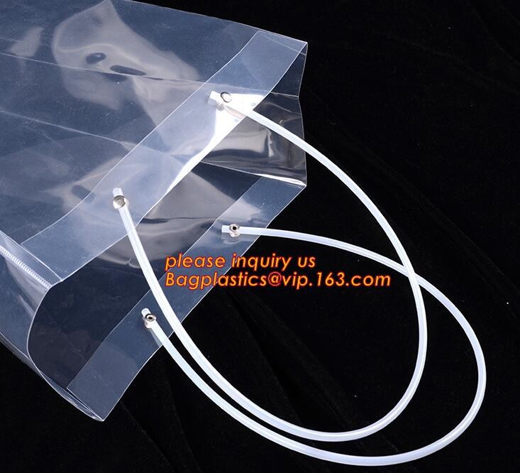 Promotional customized high quality soft loop plastic cloth bag,manufacturer custom soft loop handle polyethylene PE pla