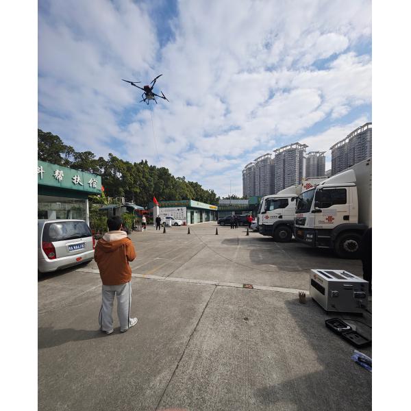 Multi Purpose Tethered Uav Relay System 150M30T With Dual RTK Functions