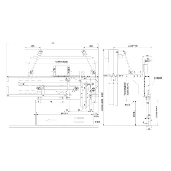 2-Leafs Side Opening Permanent Magnet Synchronous Door Operator for elevator parts