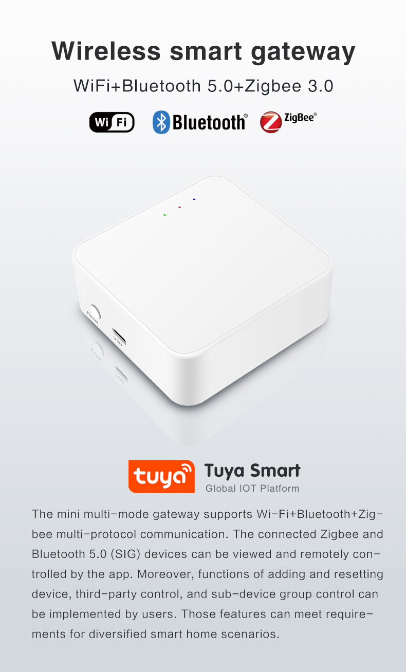 10A Home Assistant Tuya Zigbee Gateway Tuya Zigbee Smart Gateway Hub 3.0