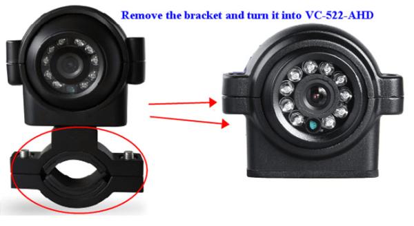 Quality 3 Lamp Array Rear View Mirror Backup Camera 1080P 2.8 / 3.6mm Lens Metal Housing for sale