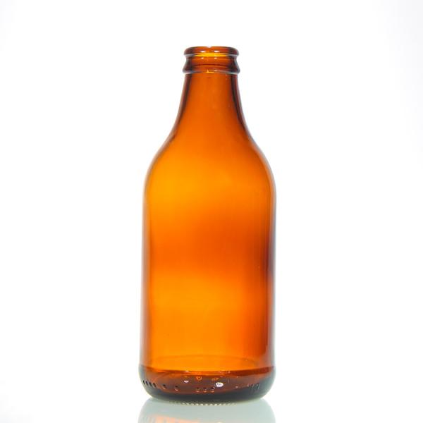 Quality 330ml 11oz High Flint Clear Soda Water Empty Bottles With Crown Caps In Bulk Packing for sale