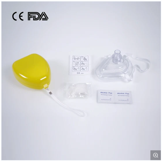Medical PVC Disposable CPR Mask CE FDA Approved Mouth To Mouth