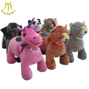 China Hansel electronic animal stuffed ride battery powered animal toy car wholesale