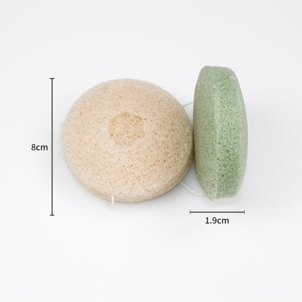 100% Natural Round Konjac Facial Sponge For Face Cleansing
