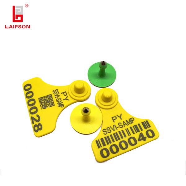 Quality 60mm 58mm Cattle Sheep Bovine Animal Ear Tags With TPU Waterproof Closed Head for sale