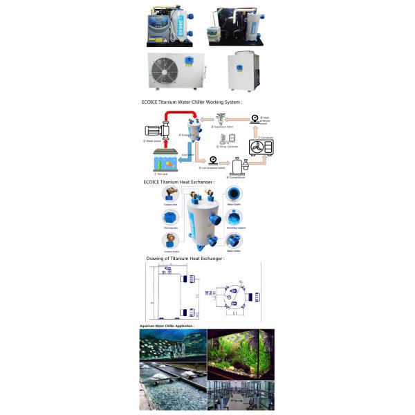 New Design Air Cooled Condenser Machine Aquarium 1.5p Aquarium Sea Water Chiller with low price