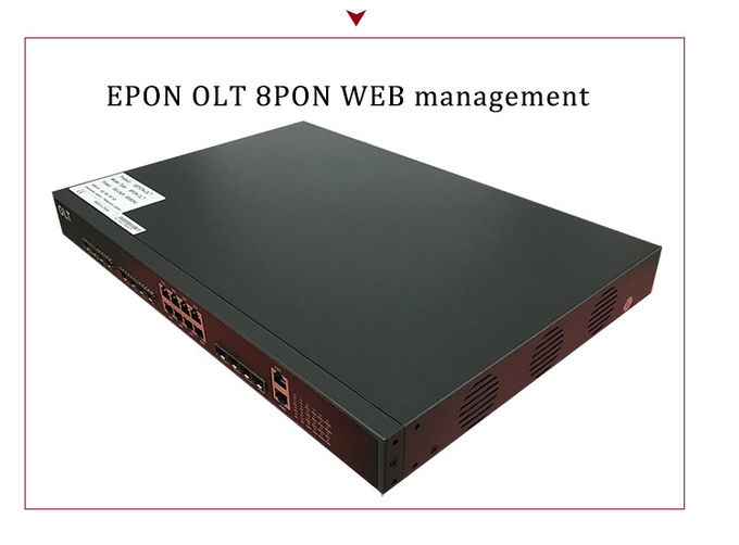 8 PON ports EPON OLT 1U 8 PORT Gepon olt 4-Uplink Ports Rackmount type