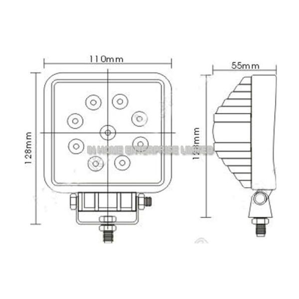 Outside Camping 27W LED Off Road Light Portable Led Work Lights 10-30 Volt