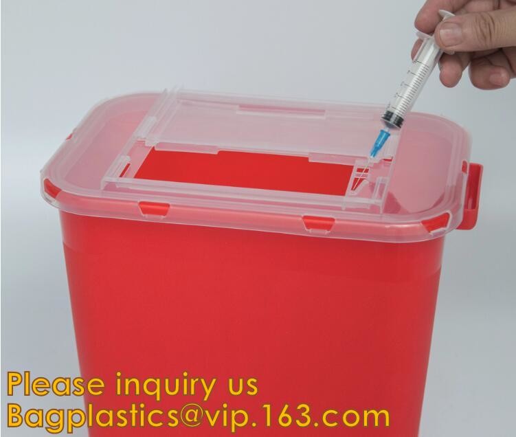 Plastic Hospital Medical Disposal Waste Sharp Container,plastic round sharps disposal container with lid BAGEASE PACKA