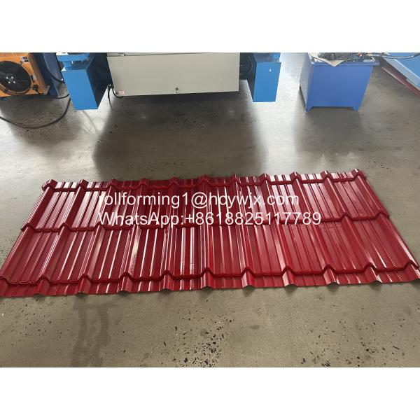 Colored Steel Glazed Tile Roll Forming Machine , Durable Roll Form Machine