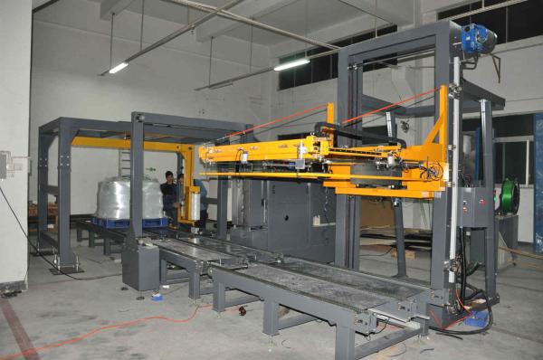 220V 3.5kw Horizontal Strapping Machine Arch anti - bump device with indexing