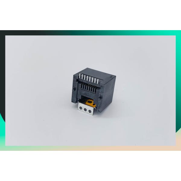 Small RJ45 Modular Jack Vertical Shielded SMT With Solder Tab 8P8C Top Entry WR-MJ 634108185321