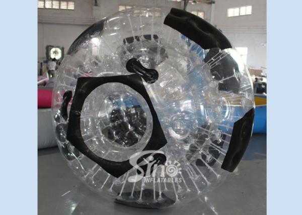 Quality 2.0m Dia. giant clear inflatable soccer ball for outdoor zorb ball game equipment for sale