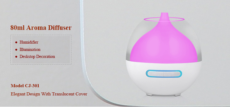 USB 80ml Wood Aromatherapy Diffuser With 7 Color LED Light