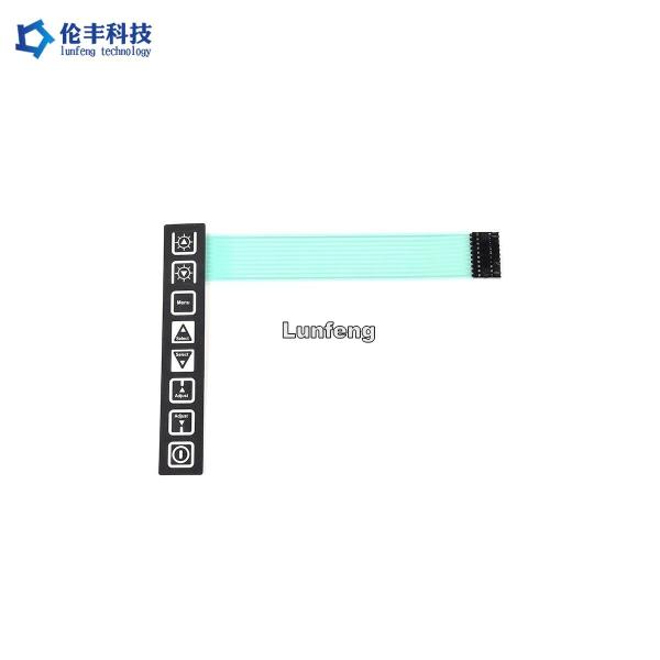 Quality Dashboard Membrane Touch Control Panel Pantone With Flat Buttons for sale