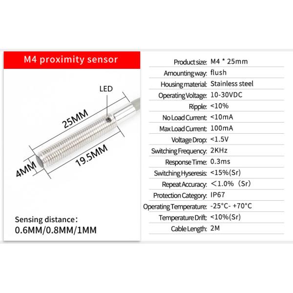 mini inductive proximity switch D3/D4/M4/M5/M6 Stainless steel IP67 inductivo proximity sensor