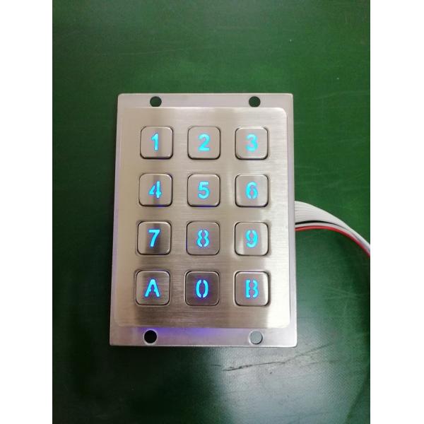 12 key numeric keypad matrix keypad vending machine keypadswith flat key buttons