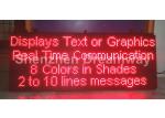 Auto Brightness Adjustment P10 LED Moving Message Display IP65 For Temperature /