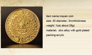 China Hot sale maya coin/maya silver coin/maya gold coin wholesale