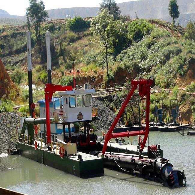 Diesel Enigne Hydraulic Dredger with Suction Pump and Anchor Rod