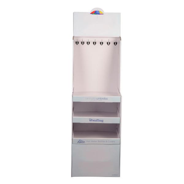Quality Umbrella Corrugated Display Boxes Carton Cardboard Floor Display Stands for sale