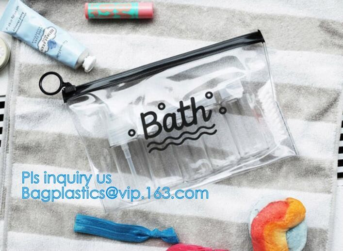 Custom waterproof pvc slider zipper wet bikini bag, zipper lock slider bag/resealable pvc slider zip poly bag, resealabl