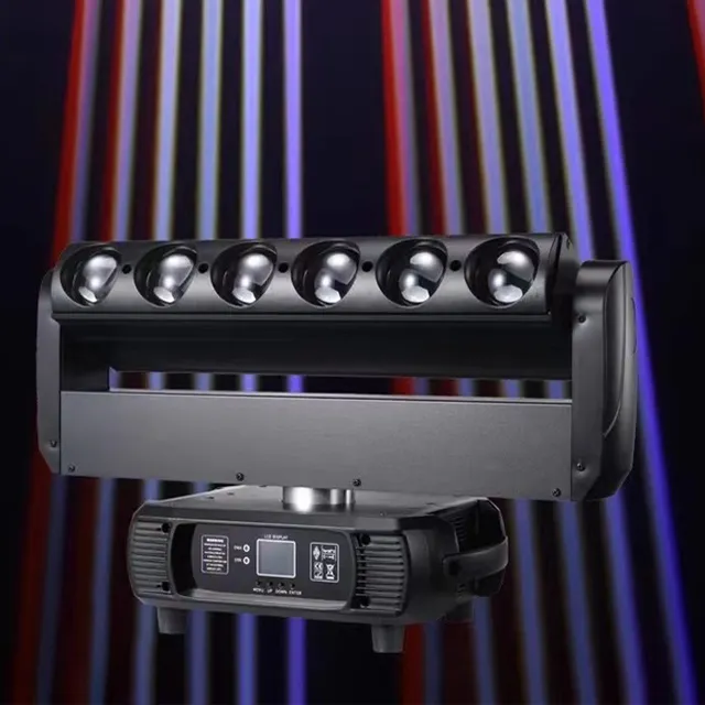 High Color Rendering Index Ra 95 LED6X40W Shake Head Dyeing Strobe Lamp for Theme Park