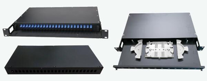 1U Easy Sliding Standard OS2 Fiber Patch Panel With SC UPC Adapters