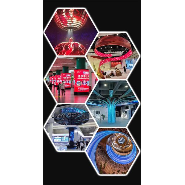 Indoor Flexible LED Panel Cylinder Column Soft LED Screen P1.875 P2 P2.5 P3 Curved LED Display Module