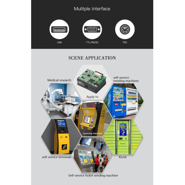 Android 5.1 PDA Ccd Scanner Module , Portable Barcode Reader Module Embedded scan engine