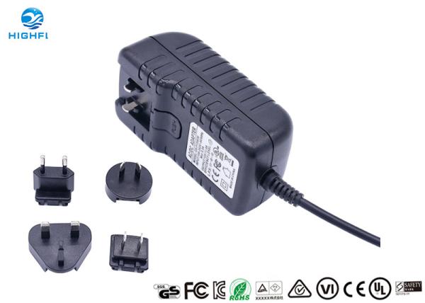 Quality 12V 2A Multi Plug Interchangeable Plug Power Adapter For CCTV Camera Monitor for sale