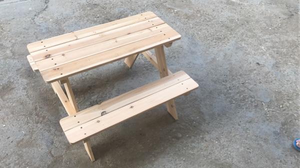 Quality wooden table set, children table set(1 table+2 bench) for sale