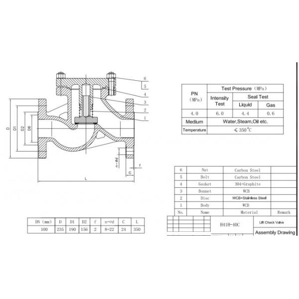 DIN Cast Iron / Steel Lift Double Flanged Ball Check Valve , Non Return Valve 1