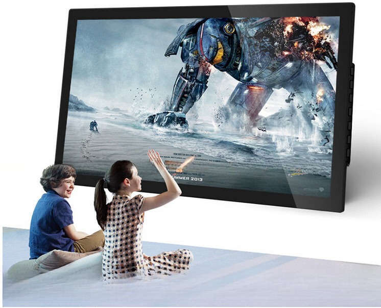4K UHD 55" inch LCD Alone Floor standing computer touchscreen for advertising kiosk self-service terminal