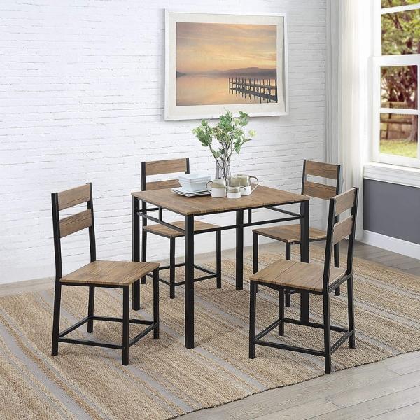 PVC Coated Modern Dining Chairs Set Of 4 Kitchen Square Table
