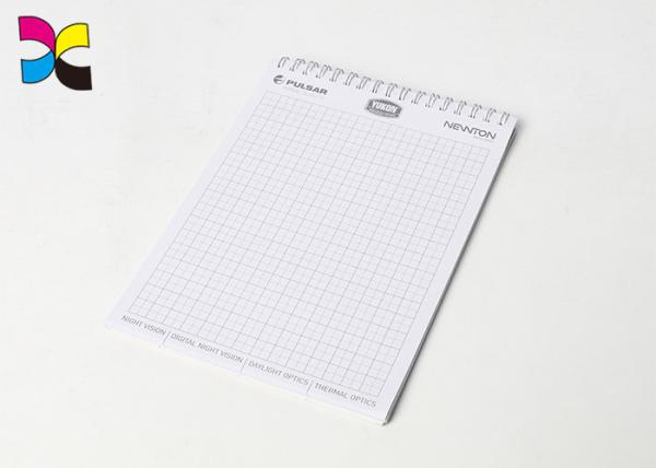 Quality A5 100 Sheets Black Cover Spiral Binding Notebook CMYK / Pantone Printing for sale