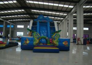 Funny Sea Theme Giant Inflatable Water Slide , Kids Inflatable Water Slide 11 X 5.5 X 7m