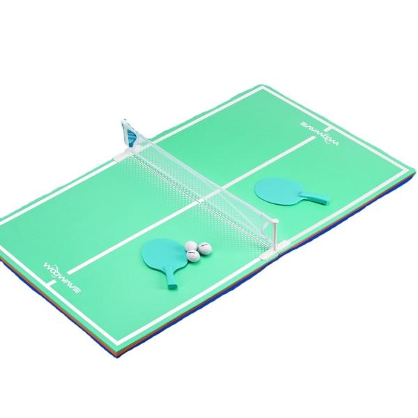 Floating Swimming Pool Table Tennis with EVA Pingpong Table Tray Table in Green