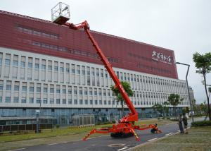 China Dual Power Self Propelled Telescopic Hydraulic Boom Lift 13.9M Outreach wholesale