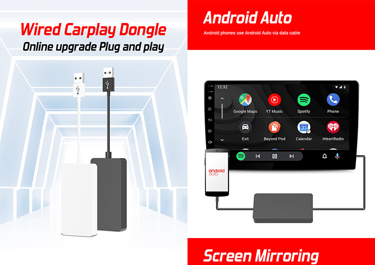 Automotive Electronic Accessories Carplay Dongle Support Online Google Map Voice Control