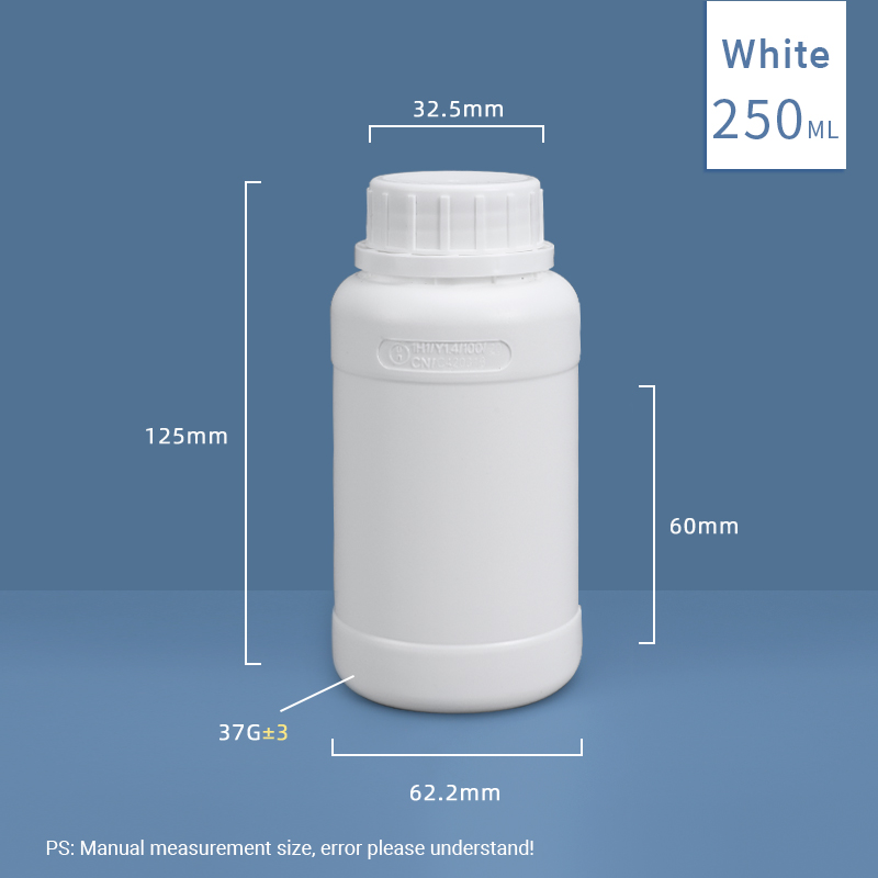 HDPE Plastic Fluoride Transparent Reagent Bottle 1000ml 1L For Chemical Packaging