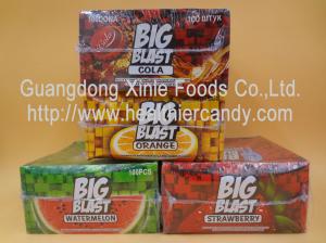 China Square Sweet Big Blast Bubble Gum Candy With Fruit Flavor , 4 G * 100 Pcs wholesale
