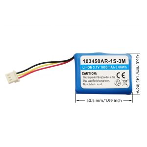 China 3.7V 1800mAh 103450AR2 Lithium Ion Battery for Electronics wholesale