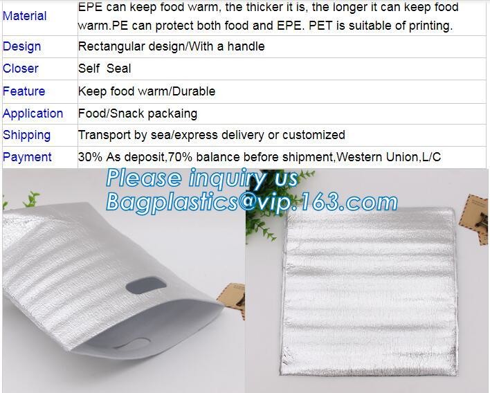 Customized logo printing insulated food delivery cooler bag,wholesale waterproof food delivery thermal bags bagplastics
