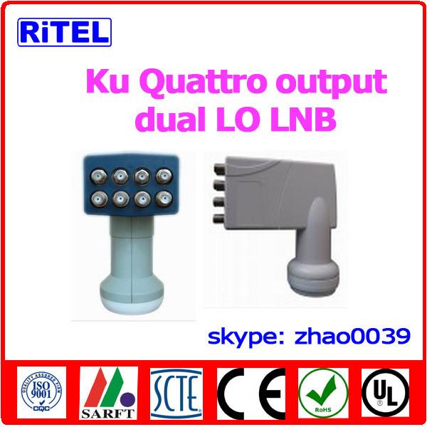 Quality Ku-band 8-port output QUATTRO LNBF, single LO and dual LO available for sale